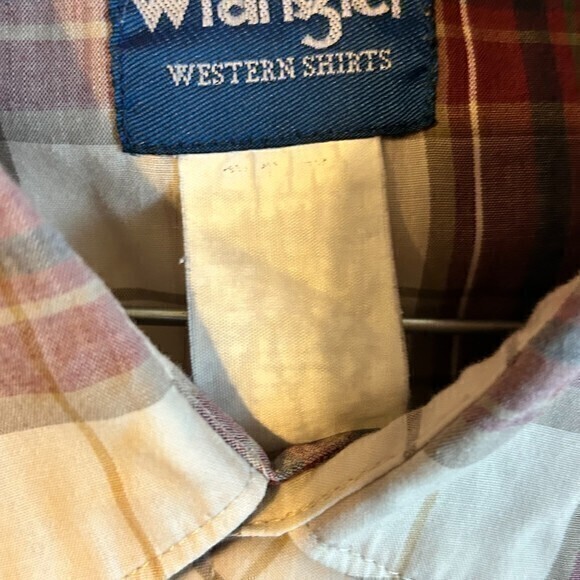Wranglers shirt Pearl snap‎ short sleeve size 2xl red nwhite - Picture 4 of 6